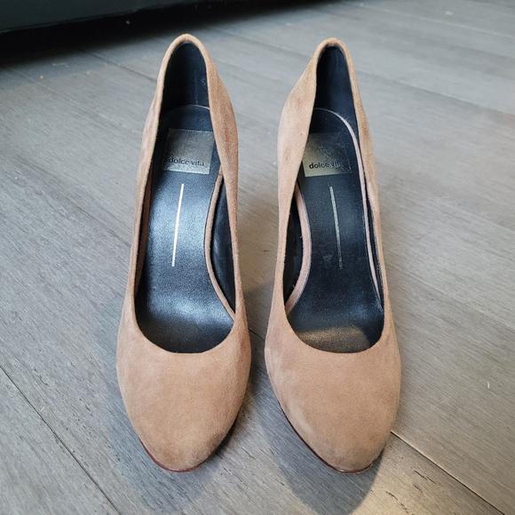 Dolce Vita Tan Suede High Heels - Picture 3 of 8
